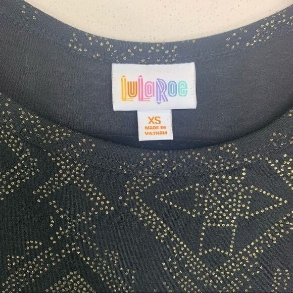 LuLaRoe elegant black gold Carly XS (E1) - Picture 5 of 8